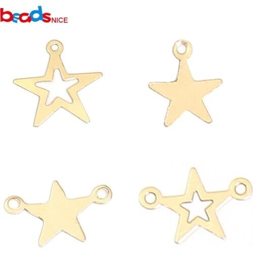 Beadsnice ID39954smt2 Gold Filled Star Charm Pendant for Necklace Jewelry Making Jewellery Component Wholesale Supply