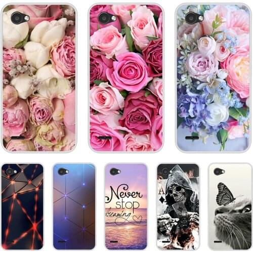 For LG Q6 A Alpha Q6A Q 6 M700 Case Soft Silicone Fashion Flower Phone Case For LG Q6 5.5 inch Bumper Coque Cute Pattern Cover