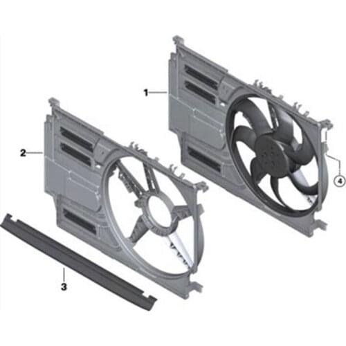 F45 F46 Radiator Cooling Fan Assembly For BMW F48 F39 Electric Engine 17428645861 17428569240
