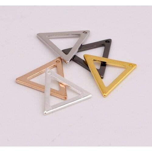 8mm geometric single hole triangle pendant DIY handmade jewelry accessories minimalist style ear jewelry material