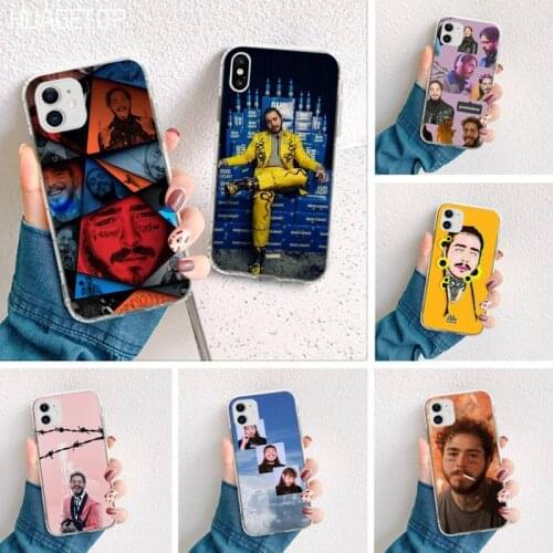 HUAGETOP Post Malone Soft Phone Cover for iphone 12 pro max 11 pro XS MAX 8 7 6 6S Plus X 5S SE 2020 XR cover