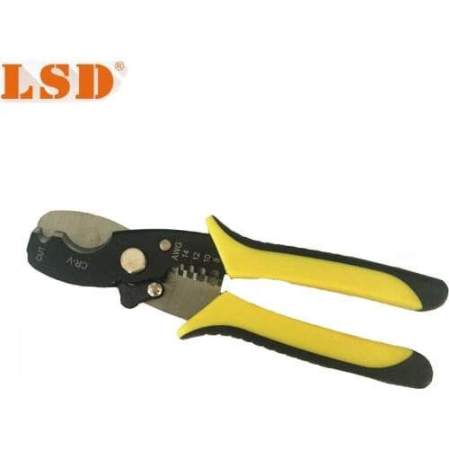 Wire Stripper 2 in 1 Round Cable Cutter & Stripping tool LS-206B side cutting plier cutter