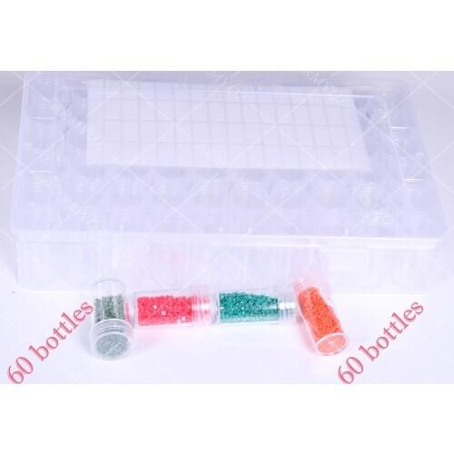 60 Bottles Box Container Storage Box Diamant Painting Holder Daimond painting Box New Plastic Diamond Painting Accessories TOOL
