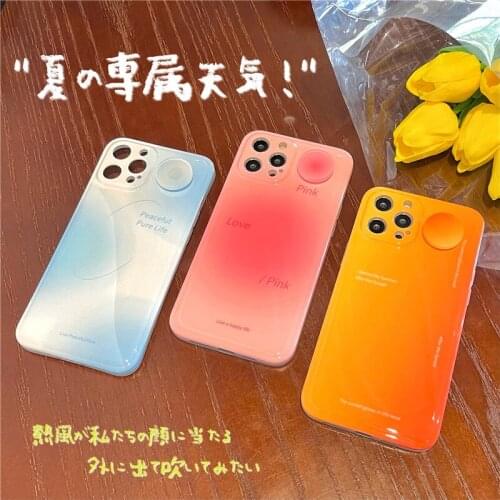 Hot INS Summer Rendered Protection Phone Cases For iphone 12 Mini 12 Pro Max 11 XR XS 7 8 Plus SE 2020 Case Back Cover Funda