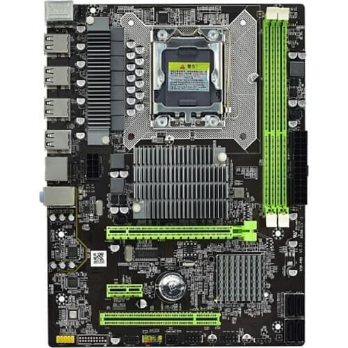 X58 Computer Motherboard, 1366-Pin DDR3 RECC Memory Desktop Computer Game Set Motherboard, Supports X5650 I7CPU Set