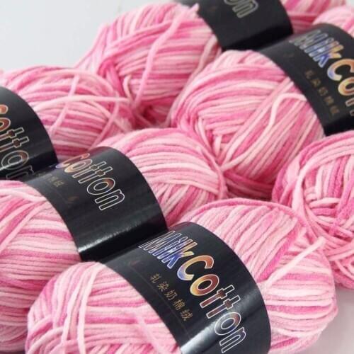 Sale 6ballsx50g Soft Cotton Baby Yarn New Hand-dyed Wool Socks Scarf Knitting 2075-01-6