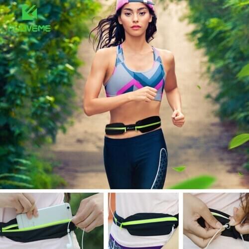 Outdoor Sport Waist Bag Zipper Arm Band Running Joggy Phone Case Coin Belt Pouch Arm Phone Holder for Mobile Phone Below 6''inch