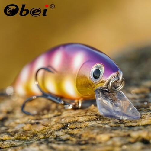 Obei Fishing Lure Laser Hard Artificial Bait 3D Eyes 67mm 9.2g Fishing Wobblers Diving 0.25m-6.2m Crankbait Minnows 3/4/5pcs