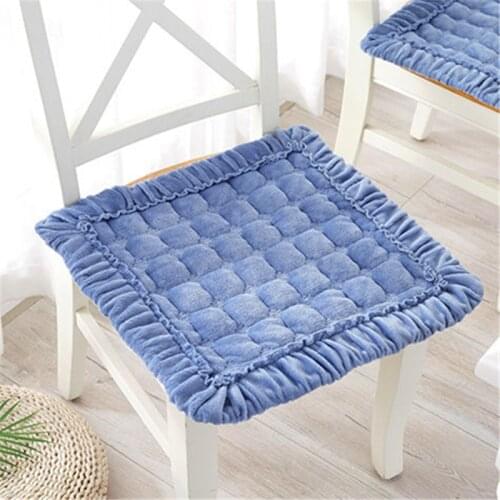 Autumn Winter Chair Cushions Modern Soft Plush Seat Cushion Non-Slip Home Student Office Chair Sit Pad Washable 1Piece Stool Mat