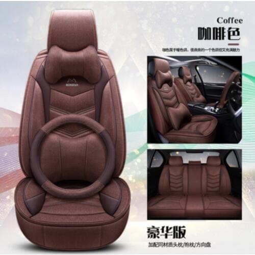 Front+Rear PU Leather Universal auto seat covers fit toyota prius 20 30 yaris highlander rav 4 rav4 camry 40 50 corolla 2017