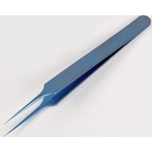 Stainless steel/titanium alloy ultra-fine cosmetic tweezers Double eyelid plastic surgery using fine straight-tipped tweezers op