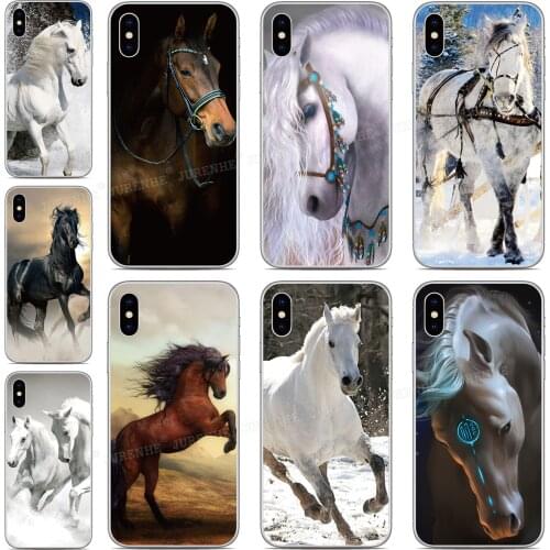 Custom Photo Silicone Black White Horse Cover For Vodafone Smart N11 V11 N10 V10 X9 E9 C9 N9 Lite V8 N8 E8 Prime 6 7 Phone Case