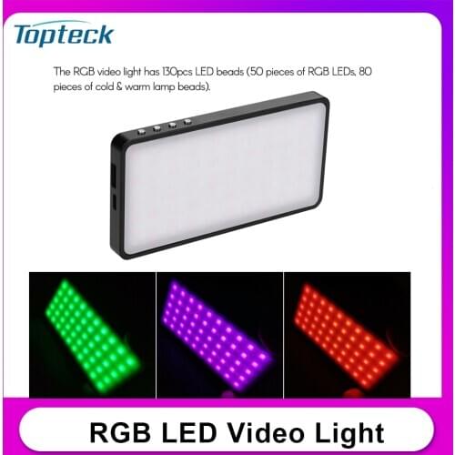 Andoer MFL-07 Portable RGB LED Video Light Fill Light 10W Dimmable 3000K-6500K CRI96 TLCI98 with OLED Screen 4500mAh Power Bank