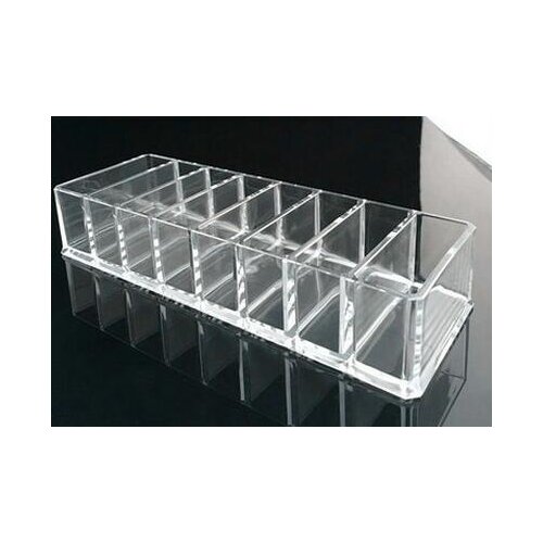 Clear Acrylic Brush Lipstick Holder Makeup Organizer Cosmetic Makeup Tools Storage Box Case 23x9x4.5cm