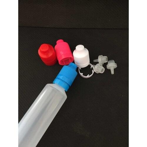 Empty Refillable Bottle 60ml PE Dropper Pen Style E Juice Liquid Dripper Plastic Bottle with Long Childproof Cap