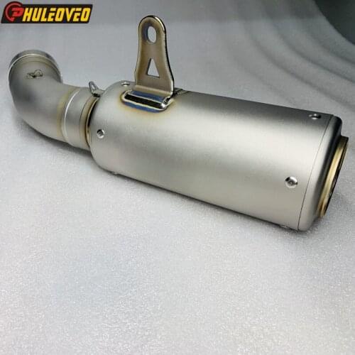 Handmade Titanium Alloy Motorcycle Exhaust Link Pipe+Muffler for BMW R nineT Motorbike Muffler Exhaust Escape Connet Middle Pipe