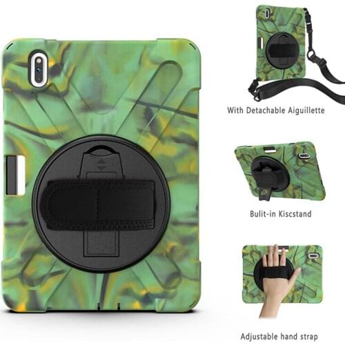 360 Full Body Protection High Impact Back Cover for Huawei Matepad Pro 10.8 Silicone Case with Shoulder Strap Kids Shell+Stylus