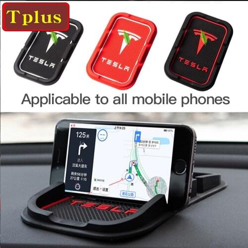 Tesla Car Dashboard Non Slip Grip Pad For Tesla Model Y 3 S X Accessories Phone Holder Mat Anti-skid Slip Model3 Phone Fixed Pad