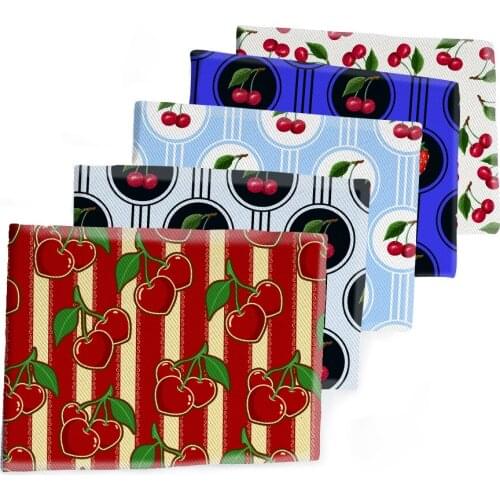 Fabric Fruit Cherry Printed Polyester Cotton Twill Fabric Patchwor Printed 50*145CM