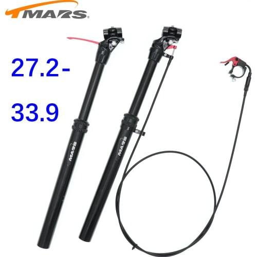 Tmars Dropper Seatpost Adjustable Height 27.2X440mm Remote Control Manual Hand Mechanical MTB Bike 28.6 30.0 30.4 30.9 31.6