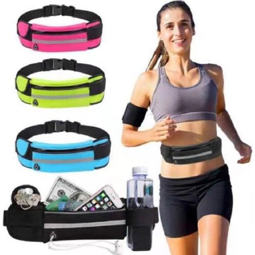 Running Mobile Phone Purse Outdoor Fitness Bag Sports Bag With Water Bottle Belt Diving Material Mobile Phone Bag Headphone Jack