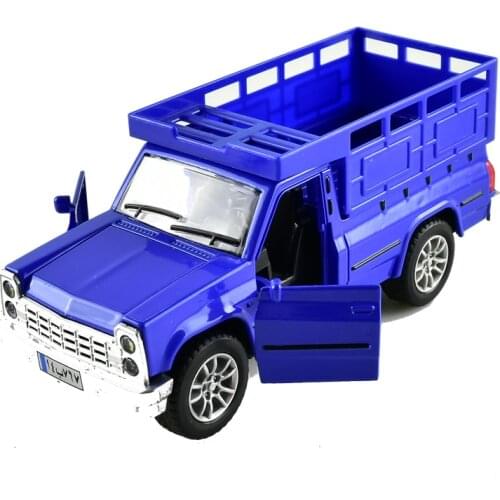 1:32 alloy pull back animal truck transporter model,simulation sound and light pickup truck toy,2 doors open,free shipping