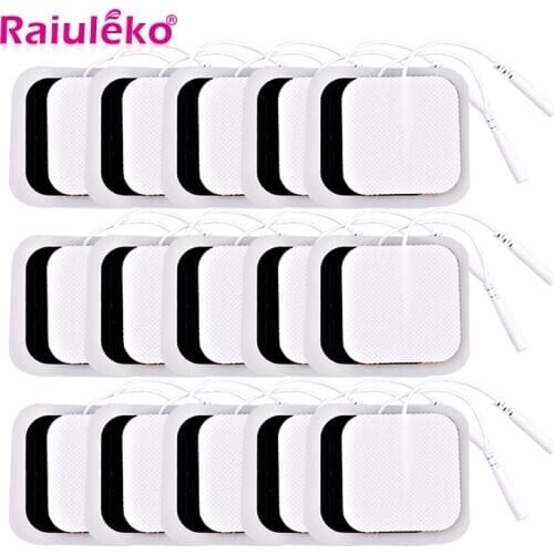 10/20pcs Tens EMS Nerve Muscle Stimulator Electrode Pads Gel Electrode Pads Tens Electrodes Physiotherapy Machine 2mm Plug
