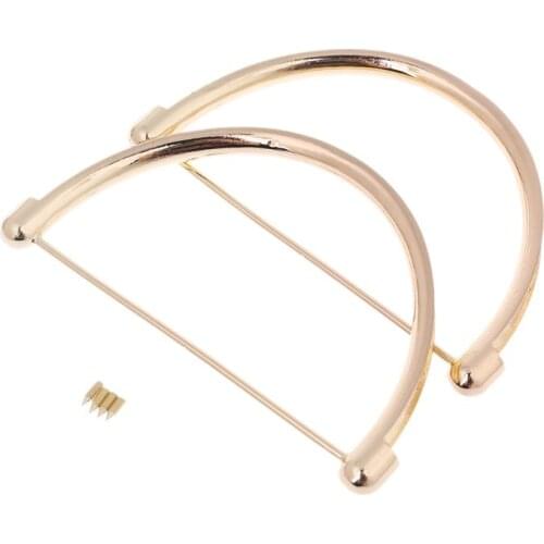 2pcs Women Metal Handle Replacement For Purse Beach Bag Handbag Small Shopping Tote