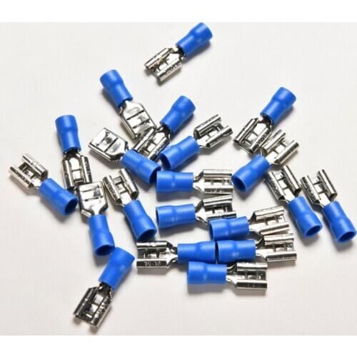 20Pcs/lot New Electrical Crimp Terminal 14-16AWG Insulated Spade Crimp Wire Cable Connector Terminal Female Kit