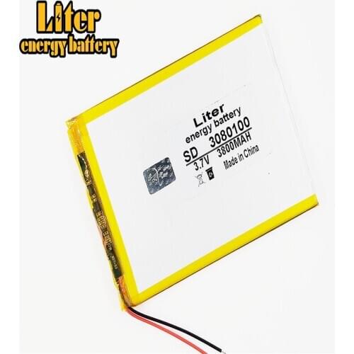 3.7V 3800mAh 3080100 Polymer Rechargeable Battery cells for 3080100 PLUG tablet pc 7 inch 8 inch 9inch Lithium polymer battery