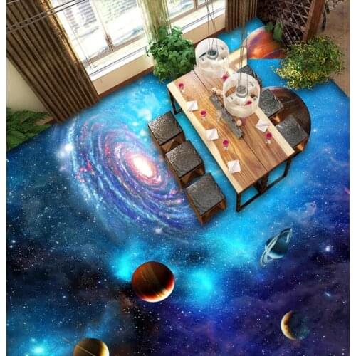 The universe galaxy starry sky 3D stereoscopic painting floor tile