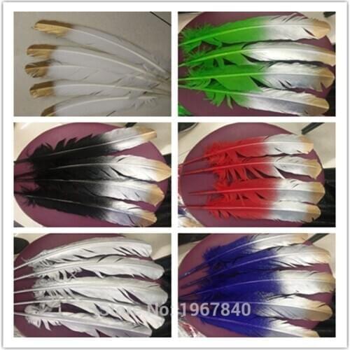Wholesale Beautiful 500pcs Turkey Feather Colored Feather 10-12 inches / 25-30 cm DIY Decorative Feather