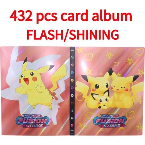 9 Pocket Album Pokemon 432 Anime Card Collection Book Playing Game Map Pokemon Binder Folder Holder List Pikachu Kids Toys Gift