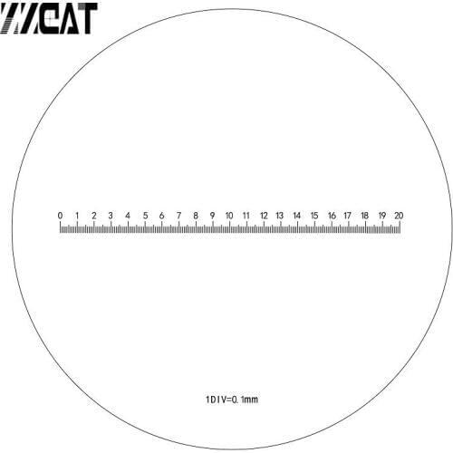 917 DIV 0.1mm Microscope Eyepiece Reticle Microscope Part Optical Scale Glass Lens for Optical Laboratory