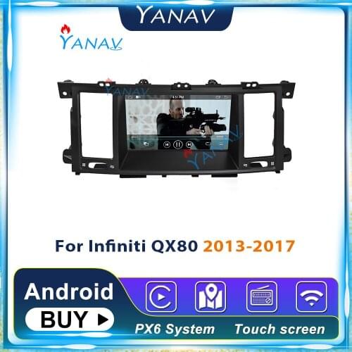 Android System GPS Navigation Car Autoradio For Infiniti QX80 2013-2017 Multimedia DVD Player 2Din Tesla Style Stereo Receiver