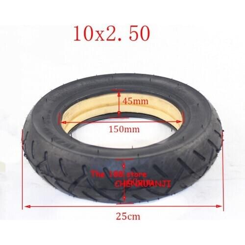 Free Shipping Good Quality 10 Inch 10x2.50 Solid Tire Tubeless for Folding Electric Scooter 10-inch E-Scooter Pocket Bike Razor