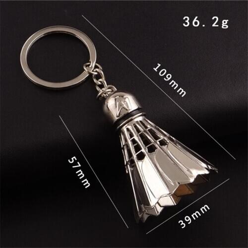 Zinc Alloy Badminton Keychain For Men Women Keychain Jewelry Key Chain Holder Ring Car Bag Pendant Charm Keyring