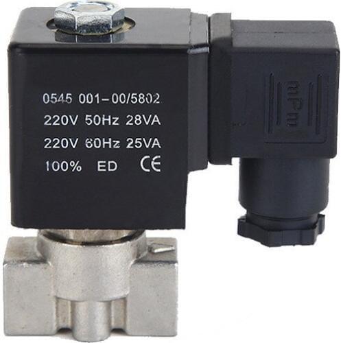 1/4''DN08 Stainless steel solenoid valve for burner special use Miniature acid and alkali resistance energy saving AC/DC