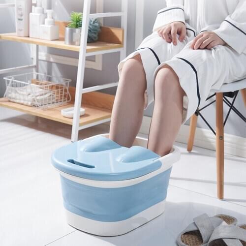 GURET Folding Basin High Capacity Camping Tools Folding Bucket Save Space Plastic Basin Massage Foot Tub Bathroom Accessories