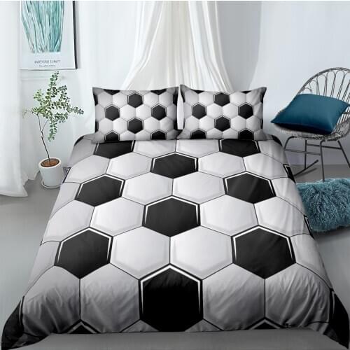 3D Football Design Duvet Cover Sets Bedding Sets Comforter Covers and Pillow Cases Full Twin Double Single Size Bedding Sets