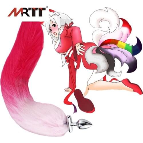 Cute Sexy Fox Tail Anal Butt Plug Erotic Cosplay Ears Hairpin Accessories Gay Prostate Massager Couples Women Role Play Sex Toys