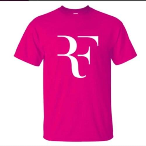 2021 NEW design RF roger federer logo t shirt solid color cotton T Shirt Mens New Arrival Style Short Sleeve Men t-shirt
