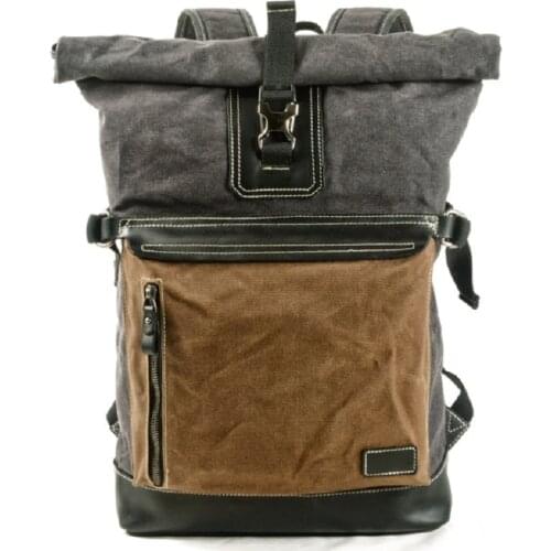 M433 Mountaineering Outdoor Double Shoulder Male Large Capacity Cross Country Leisure Canvas Travel Schoolbag Waterproof Hiking