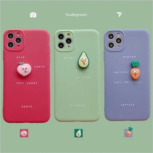 3D candy Fruit Avocado Soft Phone Case For iPhone 11 Pro XS Max XR Silicone Case For iPhone 7 6S 8 Plus SE Cute protection cover
