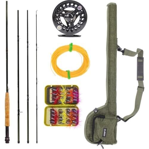 Flying rod fly wheel set 2.7m high carbon fiber fishing rod 4-section inserting rod fly line bait rod package combination stream