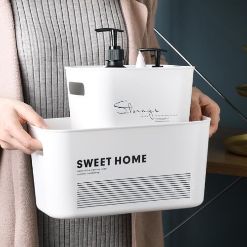 Nordic Plastic Sealed Storage Box Dried Fruit Cookie Snacks Food Sundries Container Kitchen Bathroom Organizer Tools Home Decor