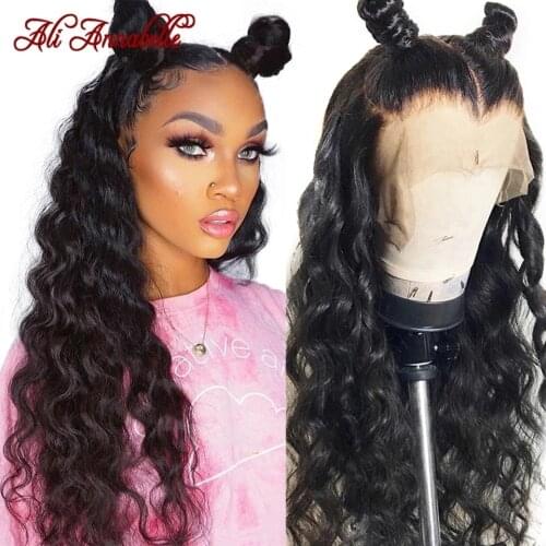 Loose Wave Lace Front Wig Brazilian Remy Human Hair Wigs With Baby Hair Ali Annabelle Loose Wave Wig Lace Front Human Hair Wigs