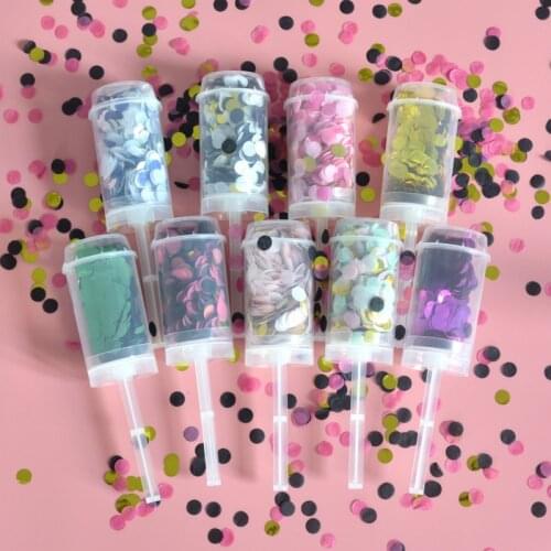 2pcs Push Music Paper Scraps Pusher Wedding Celebration Party Decorate Paper Pusher Push-Pop Confetti Party Holiday Decorations