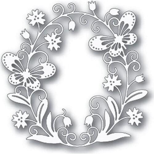 Butterfly Oval Metal Cutting Dies New Diy Emboss Stencil Scrapbooking Dies For Card Making 2021