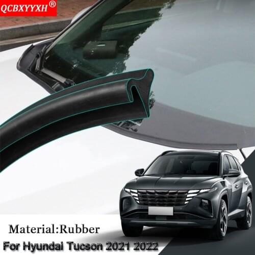For Hyundai Tucson 2021 2022 Car Rubber Seal Strip Windshied Spoiler Filler Protect Edge Weatherstrip Strips Sticker Accessories